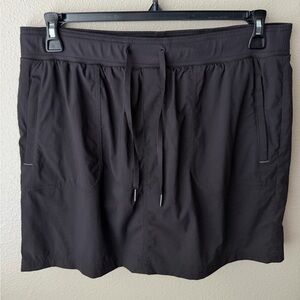 LL Bean Skort Women’s Large Black Vista Lined Outdoor Hiking Tennis Pickleball